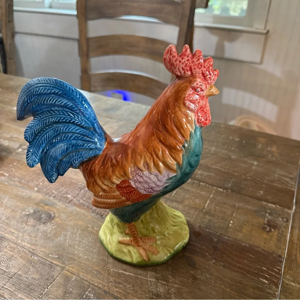 GHA Marijke Ceramic Rooster Figurine - Multicolor